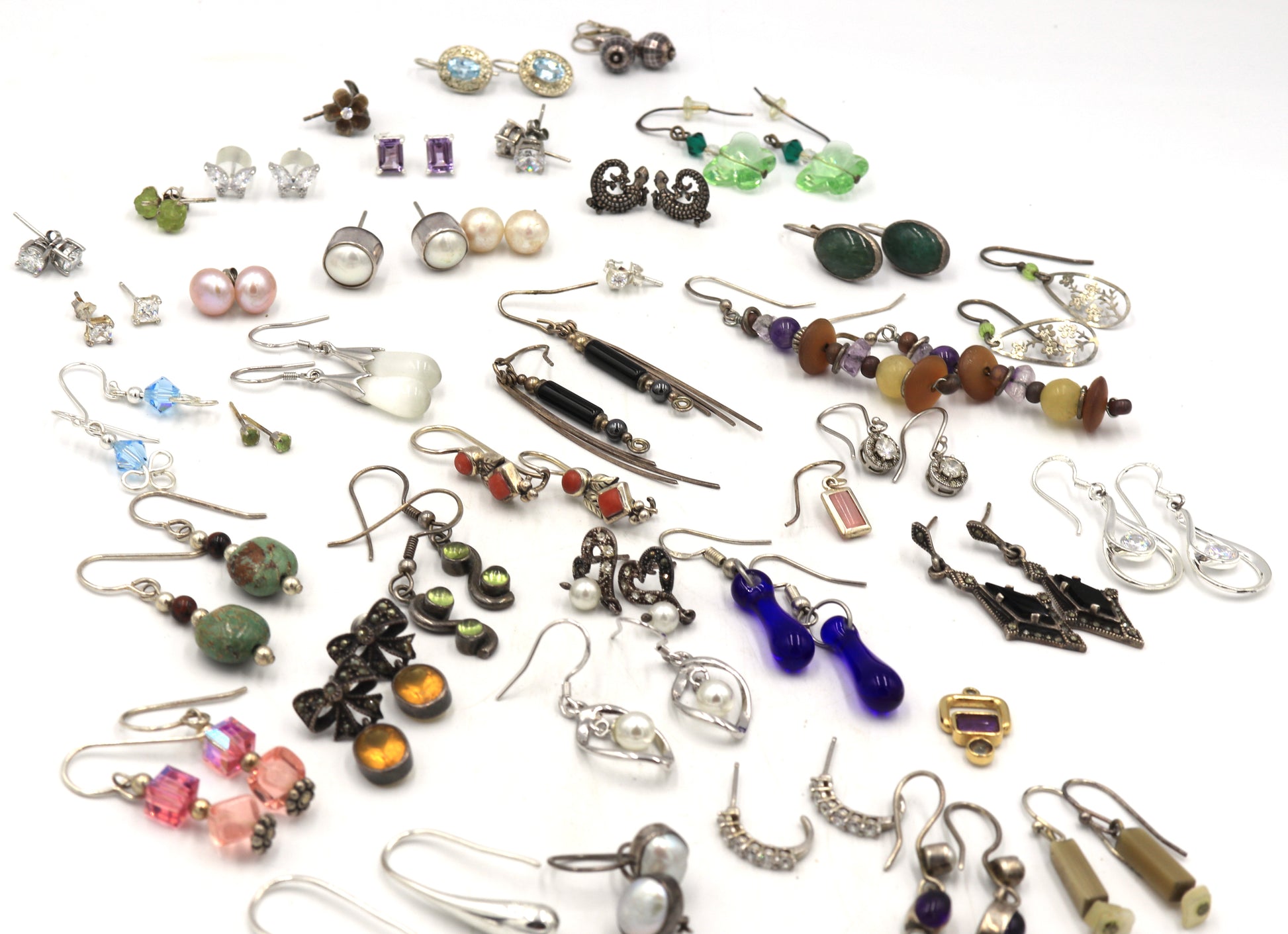 Group lot of Vintage 925 sterling silver earrings