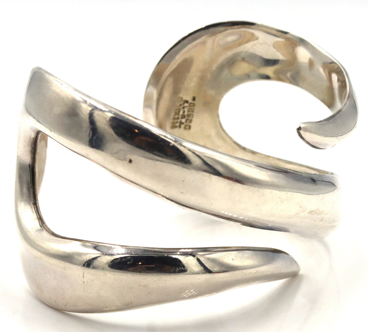 925 Sterling silver Mexico signed cuff bangle