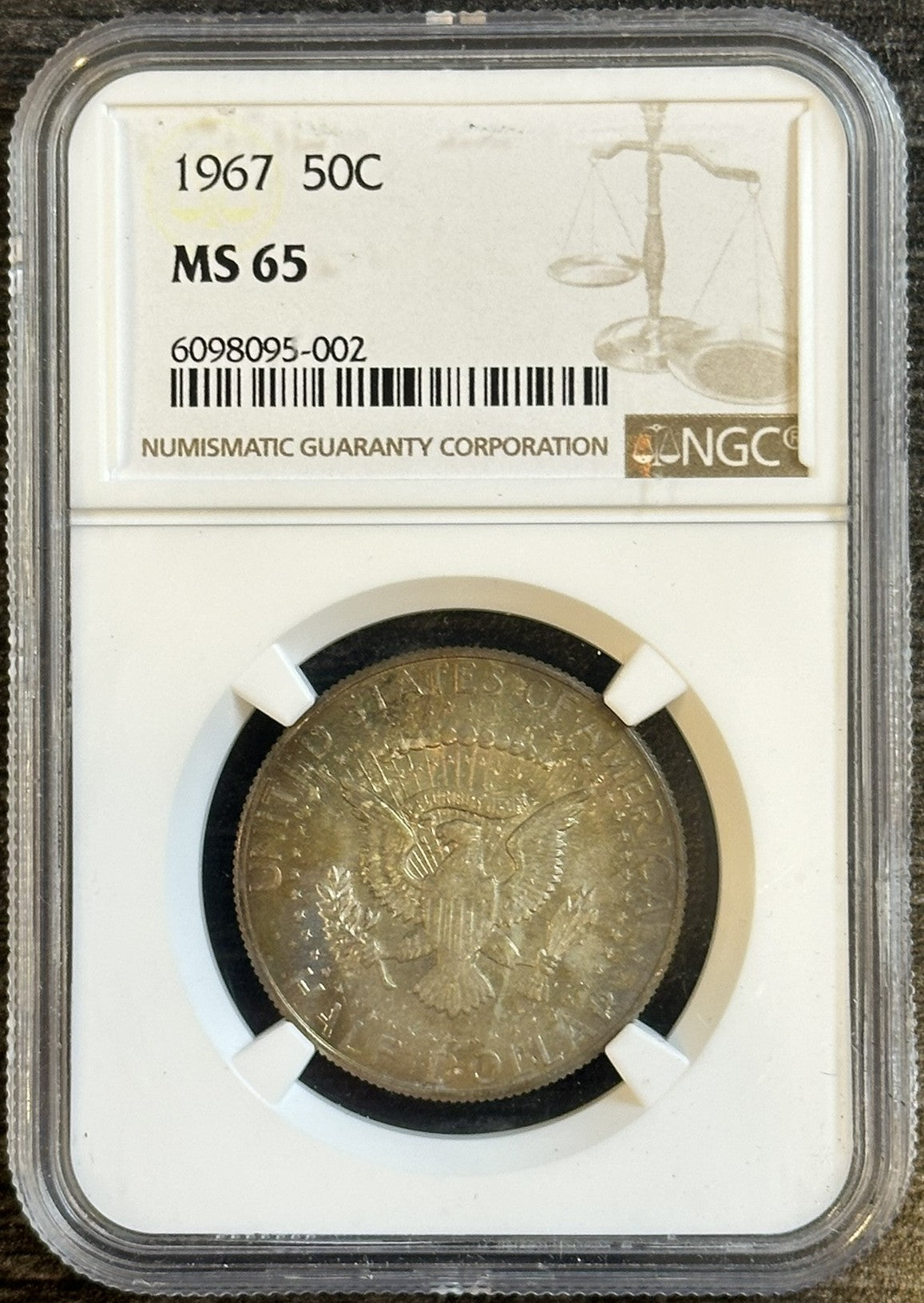 1967 Kennedy Half Dollar NGC MS65 Brilliant Uncirculated Silver Coin
